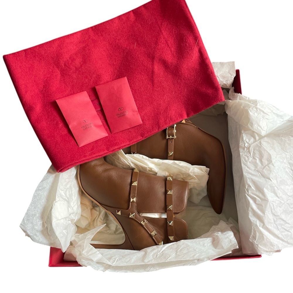 VALENTINO Garavani Rockstud Stiletto Heeled Ankle Boots Booties \\ 37 - Picture 14 of 15